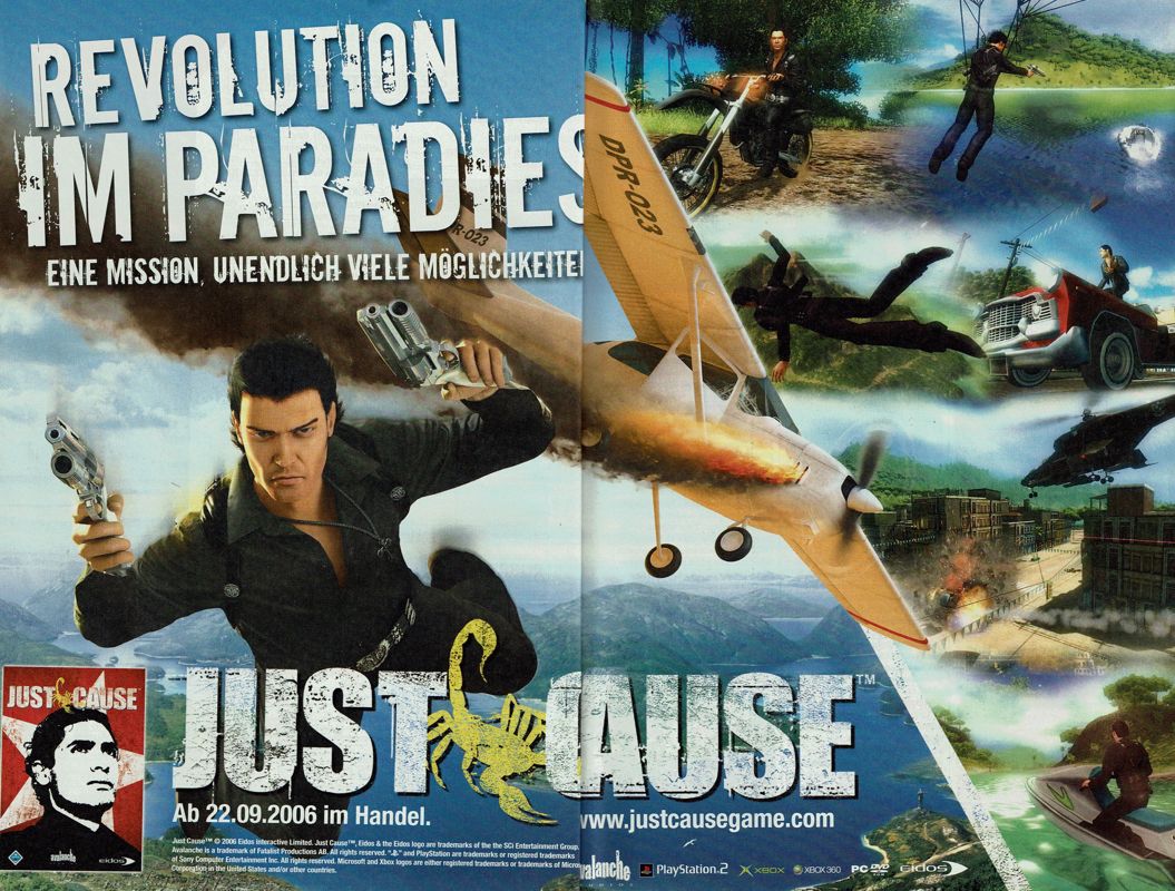 Just Cause Magazine Advertisement (Magazine Advertisements): GameStar (Germany), Issue 09/2006