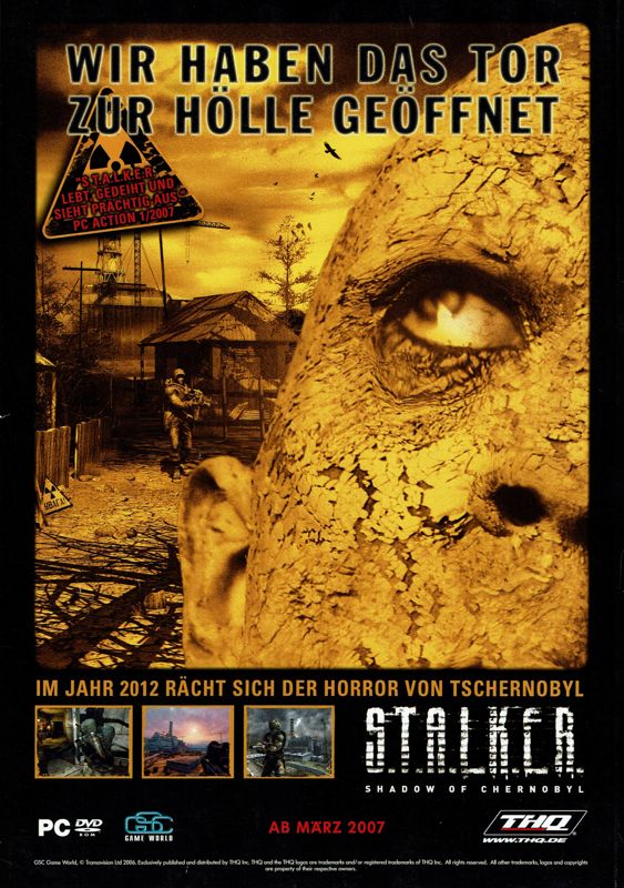 S.T.A.L.K.E.R.: Shadow of Chernobyl Magazine Advertisement (Magazine Advertisements): GameStar (Germany), Issue 03/2007