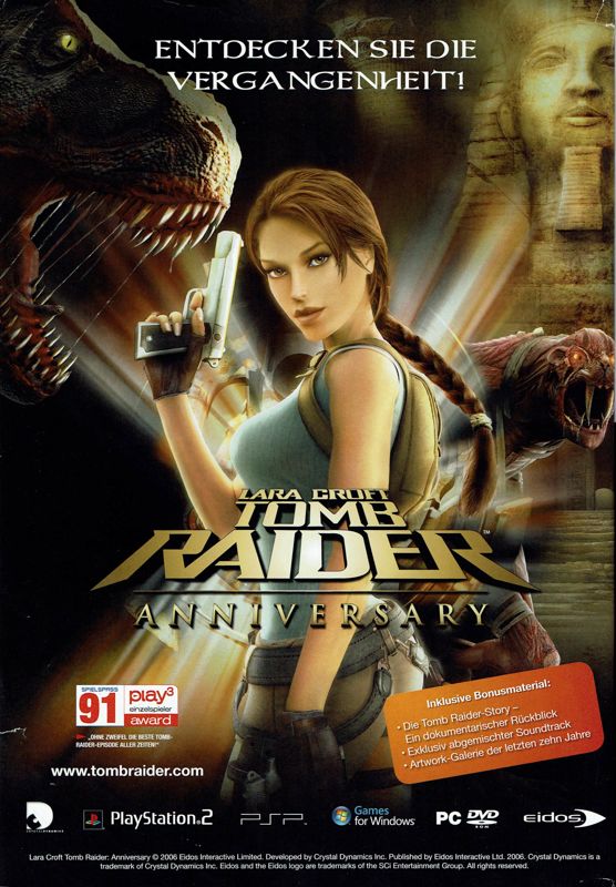 Lara Croft: Tomb Raider - Anniversary Magazine Advertisement (Magazine Advertisements): GameStar (Germany), Issue 07/2007