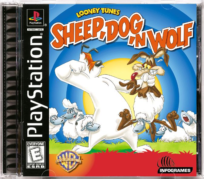 Looney Tunes: Sheep Raider Other (Infogrames Additional E3 Art): Looney Tunes: Sheep, Dog 'n Wolf US PSX boxfront (RGB)
