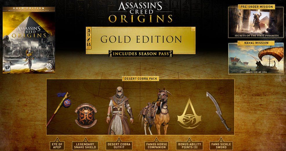 Assassin's Creed: Origins (Gold Edition) Other (Edition Info)
