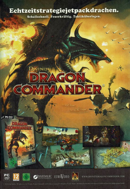 Divinity: Dragon Commander Magazine Advertisement (Magazine Advertisements): GameStar (Germany), Issue 09/2013
