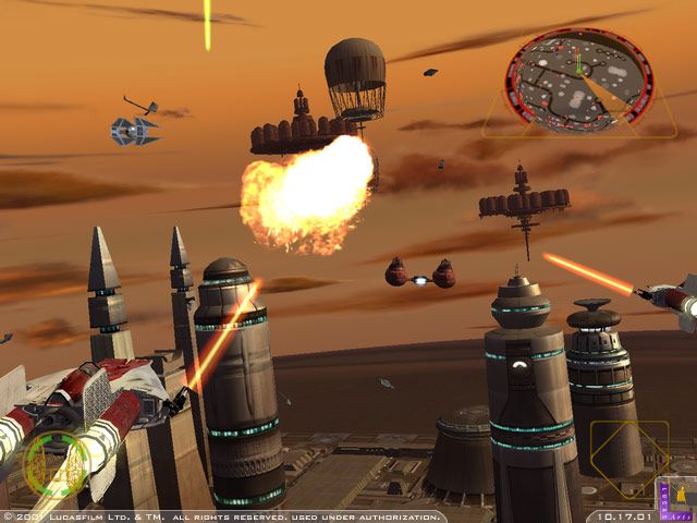 Star Wars: Rogue Squadron II - Rogue Leader Screenshot (Official Web Site (2003)): Mission: Raid on Bespin