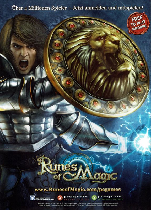 Runes of Magic Magazine Advertisement (Magazine Advertisements): PC Games (Germany), Issue 11/2010