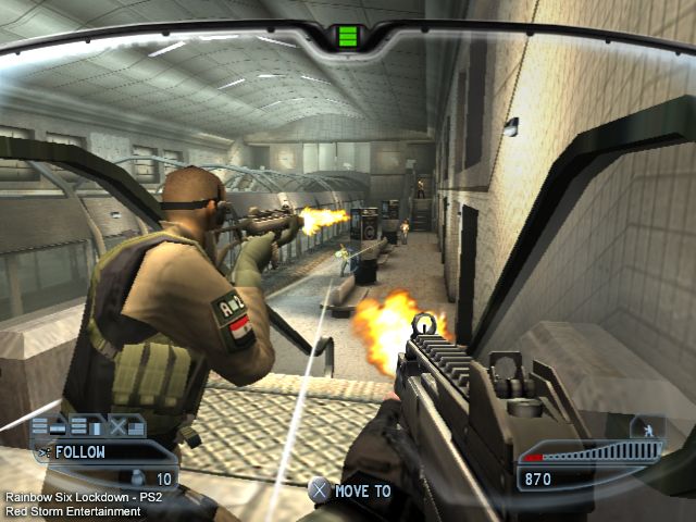 Tom Clancy's Rainbow Six: Lockdown Screenshot (Ubisoft Press Kit E3 2005): Paris Catacombs Firefight (PS2)