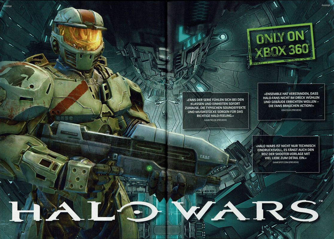 Halo Wars Magazine Advertisement (Magazine Advertisements): GameStar (Germany), Issue 04/2009 Part 1
