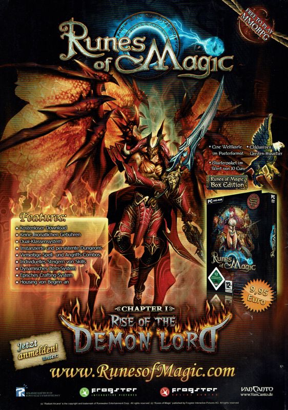 Runes of Magic Magazine Advertisement (Magazine Advertisements): GameStar (Germany), Issue 05/2009