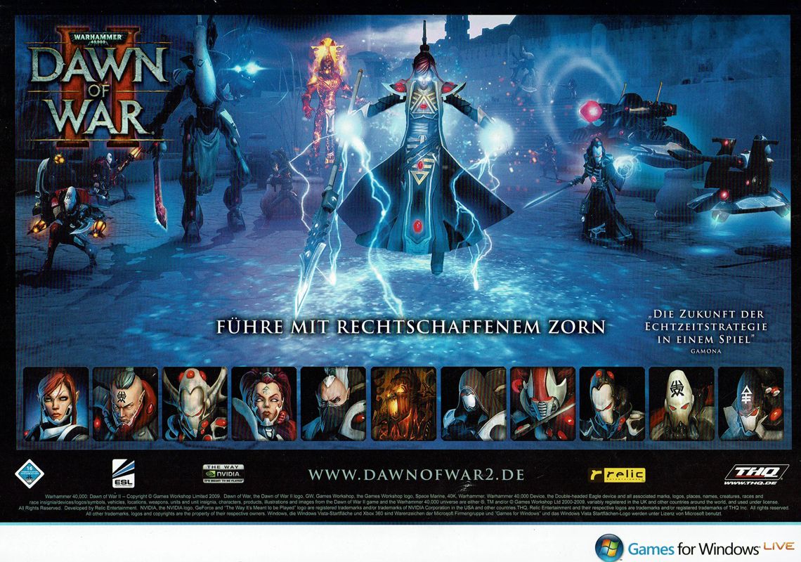 Warhammer 40,000: Dawn of War II Magazine Advertisement (Magazine Advertisements): GameStar (Germany), Issue 04/2009