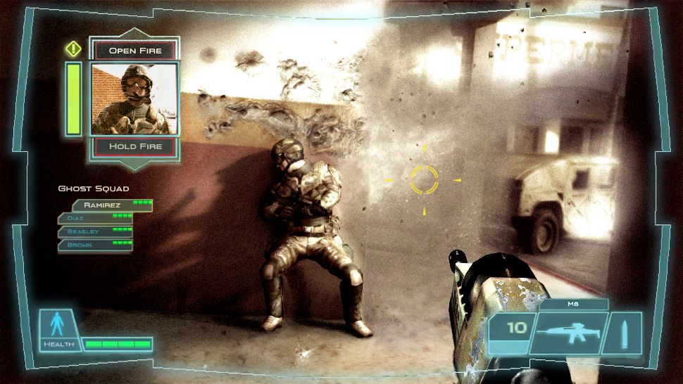 Tom Clancy's Ghost Recon: Advanced Warfighter Screenshot (Ubisoft Press Kit E3 2005): RPG attack
