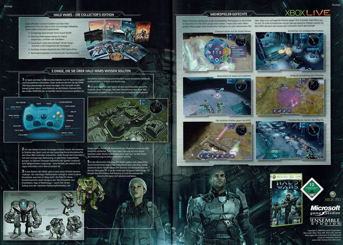 Halo Wars Magazine Advertisement (Magazine Advertisements): GameStar (Germany), Issue 04/2009 Part 3