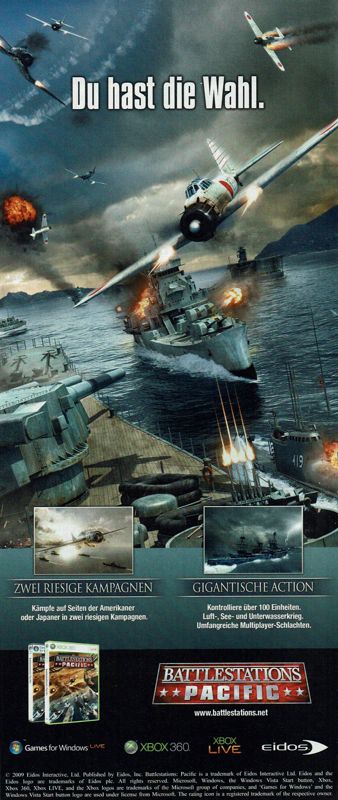 Battlestations: Pacific Magazine Advertisement (Magazine Advertisements): GameStar (Germany), Issue 06/2009 Part 2