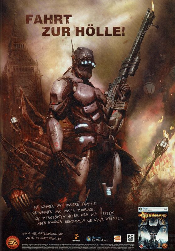 Hellgate: London Magazine Advertisement (Magazine Advertisements): GameStar (Germany), Issue 02/2008