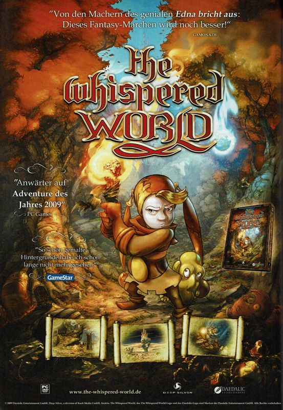 The Whispered World Magazine Advertisement (Magazine Advertisements): GameStar (Germany), Issue 06/2009