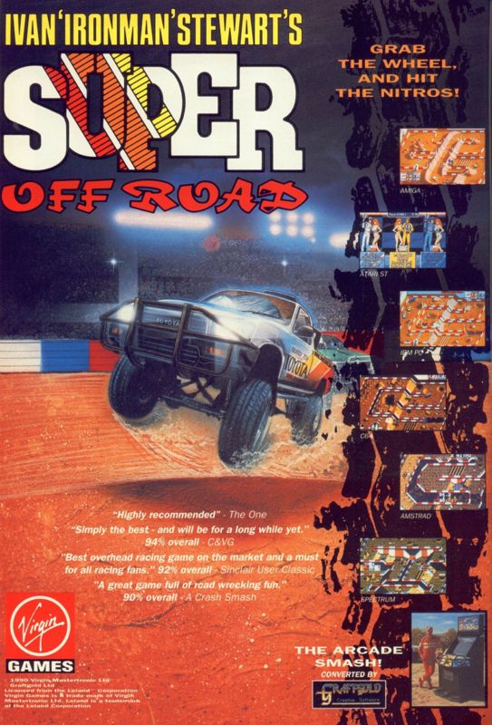 Ivan 'Ironman' Stewart's Super Off Road Magazine Advertisement (Magazine Advertisements): CU Amiga Magazine (UK), Issue #10 (December 1990) Page 64
