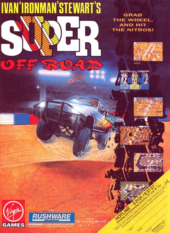Ivan 'Ironman' Stewart's Super Off Road Magazine Advertisement (Magazine Advertisements): ASM (Germany), Issue 01/1991