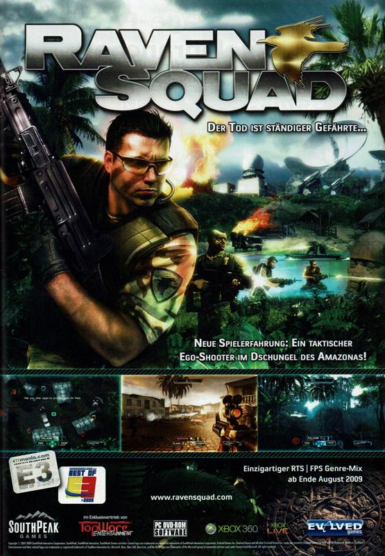 Raven Squad Magazine Advertisement (Magazine Advertisements): GameStar (Germany), Issue 10/2009