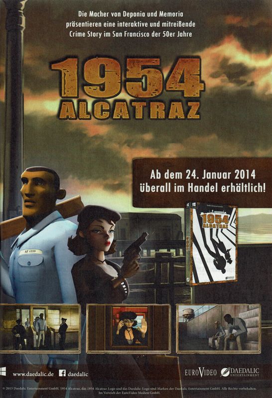 1954: Alcatraz Magazine Advertisement (Magazine Advertisements): GameStar (Germany), Issue 01/2014