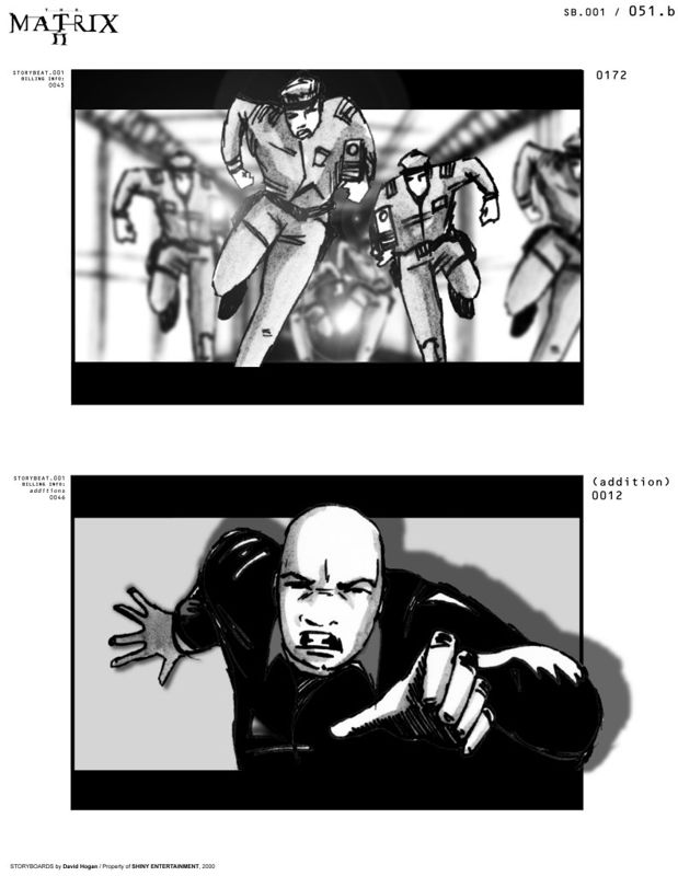 Enter the Matrix Concept Art (Enter the Matrix Digital Press Kit): Storyboard 1