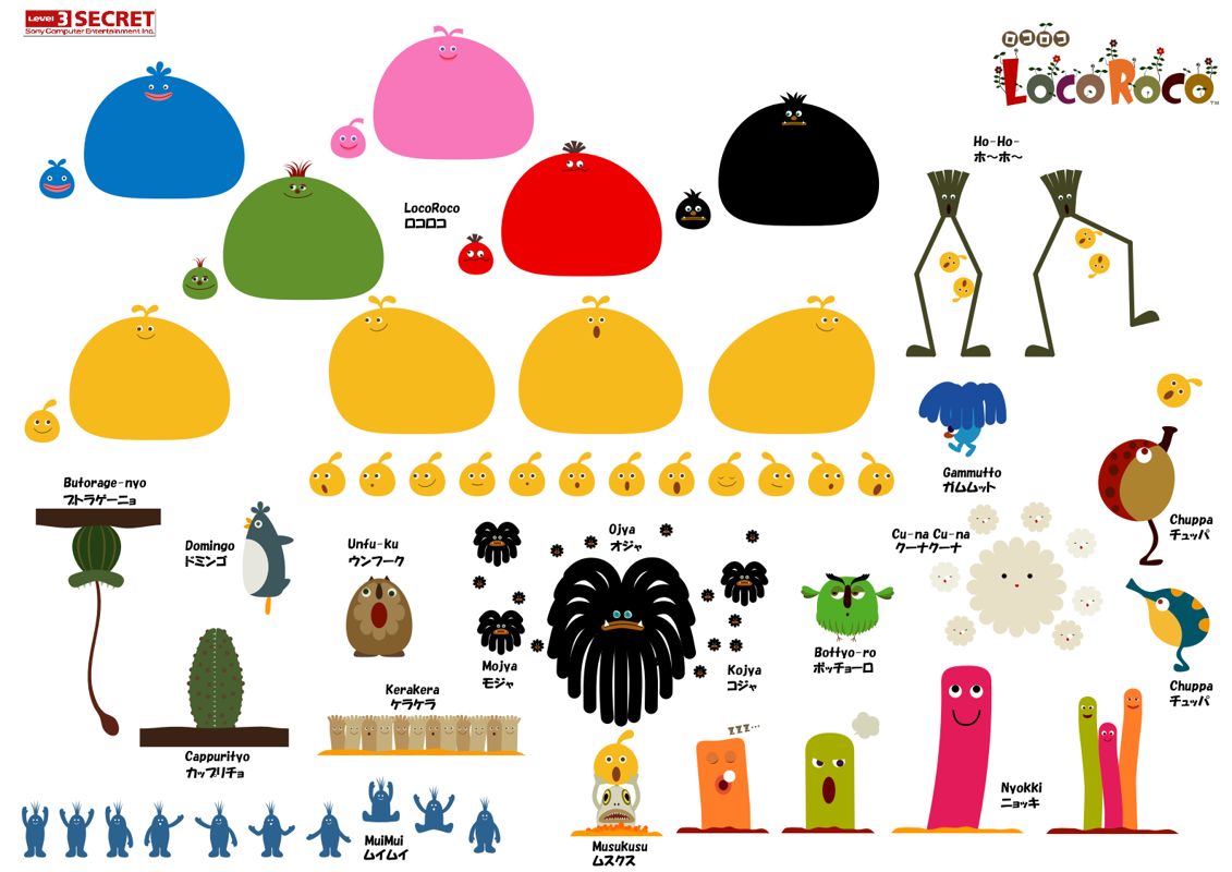 LocoRoco Other (LocoRoco Press Information Disc): All characters