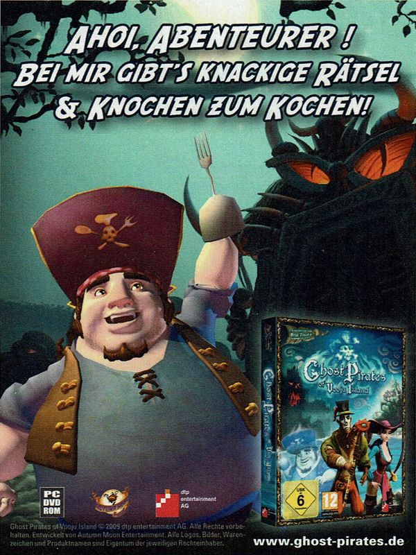 Ghost Pirates of Vooju Island Magazine Advertisement (Magazine Advertisements): GameStar (Germany), Issue 12/2009