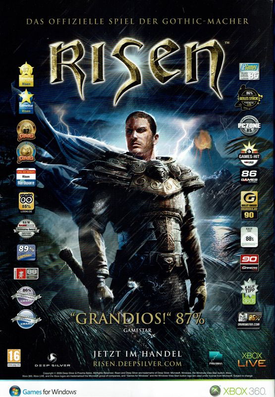 Risen Magazine Advertisement (Magazine Advertisements): GameStar (Germany), Issue 12/2009