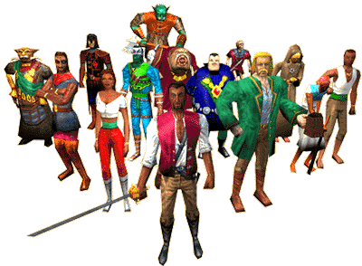 The Elder Scrolls Adventures: Redguard Other (Official website, 2000): Ensemble character cast (in-game models)