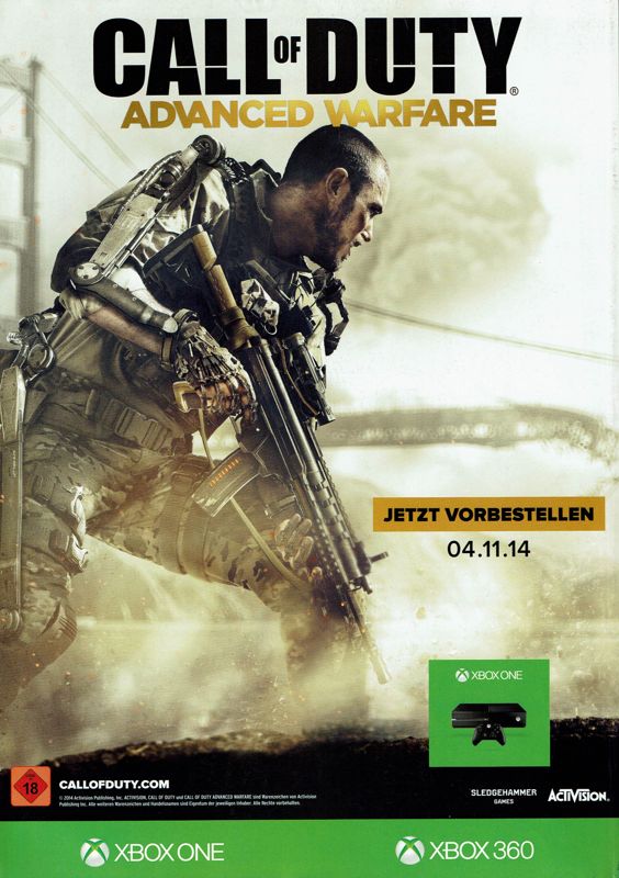 Call of Duty: Advanced Warfare Magazine Advertisement (Magazine Advertisements): GameStar (Germany), Issue 11/2014