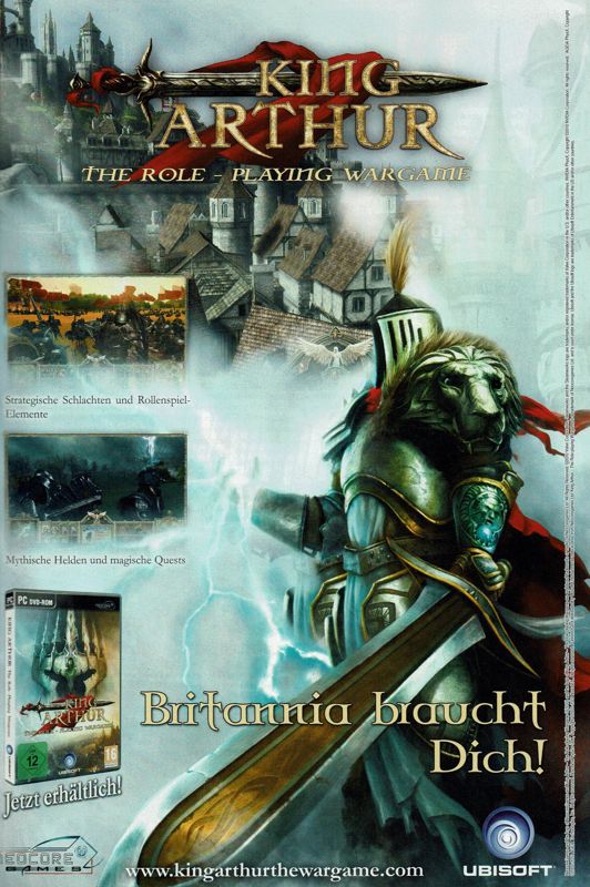 King Arthur: The Role-playing Wargame Magazine Advertisement (Magazine Advertisements): GameStar (Germany), Issue 04/2010