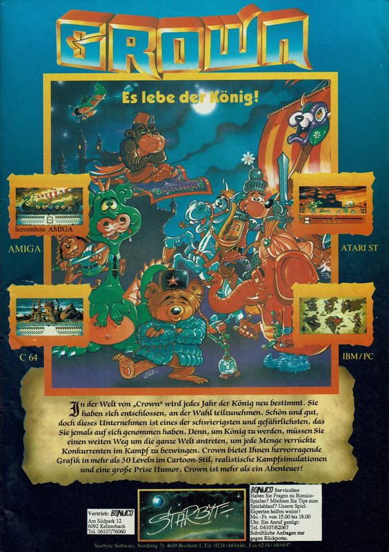 Crown Magazine Advertisement (Magazine Advertisements): Power Play (Germany), Issue 02/1991