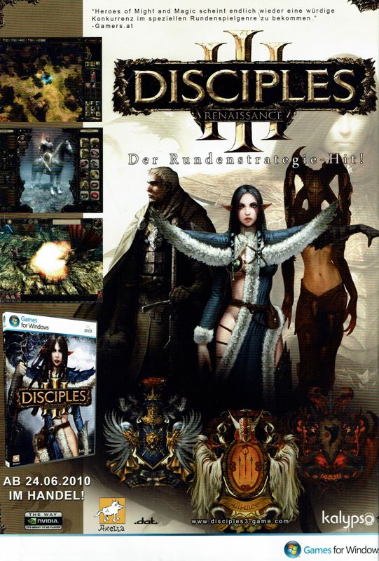 Disciples III: Renaissance Magazine Advertisement (Magazine Advertisements): GameStar (Germany), Issue 06/2010