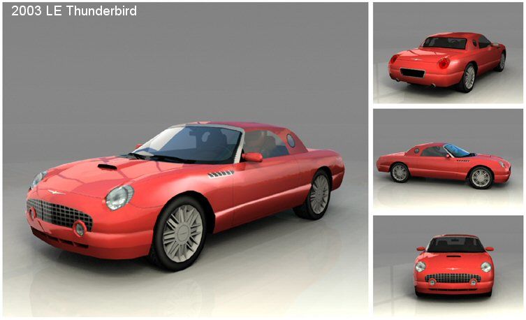 Ford Racing 2 Render (Ford Racing Evolution Preview Code EPK): 2003 LE Thunderbird from Die Another Day