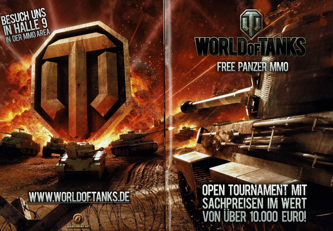 World of Tanks Magazine Advertisement (Magazine Advertisements): PC Games (Germany), Issue 08/2011 GamesCom Insert