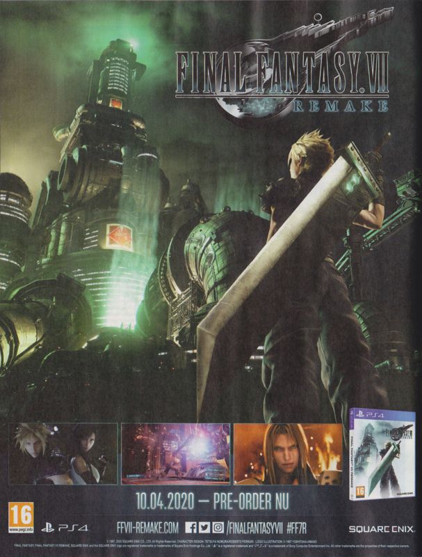 Final Fantasy VII: Remake Magazine Advertisement (Magazine Advertisements): Power Unlimited (Netherlands), April 2020 Page 26