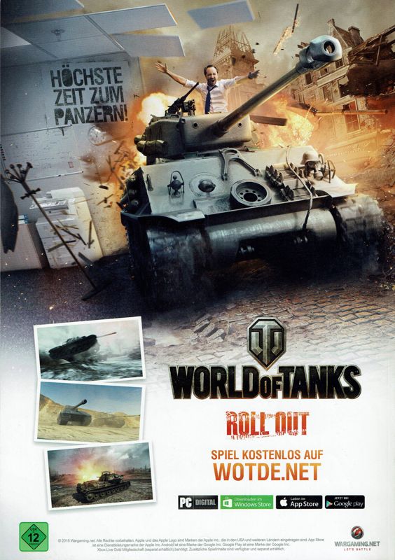 World of Tanks Magazine Advertisement (Magazine Advertisements): GameStar (Germany), Issue 06/2015