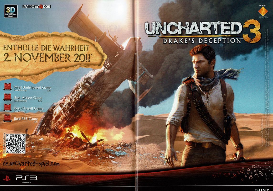 Nota de Uncharted 3: Drake's Deception - Nota do Game