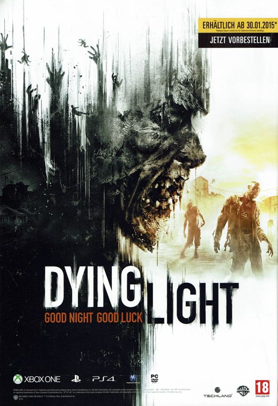 Dying Light Magazine Advertisement (Magazine Advertisements): GameStar (Germany), Issue 01/2015