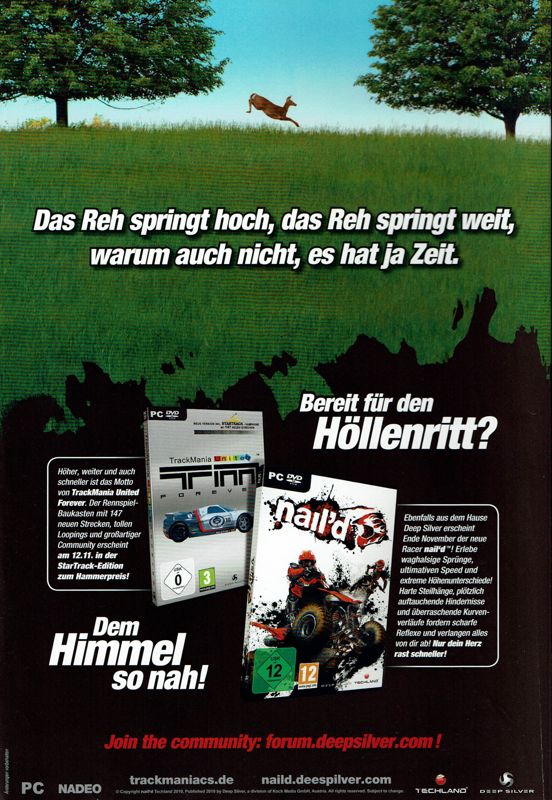 nail'd Magazine Advertisement (Magazine Advertisements): GameStar (Germany), Issue 12/2010