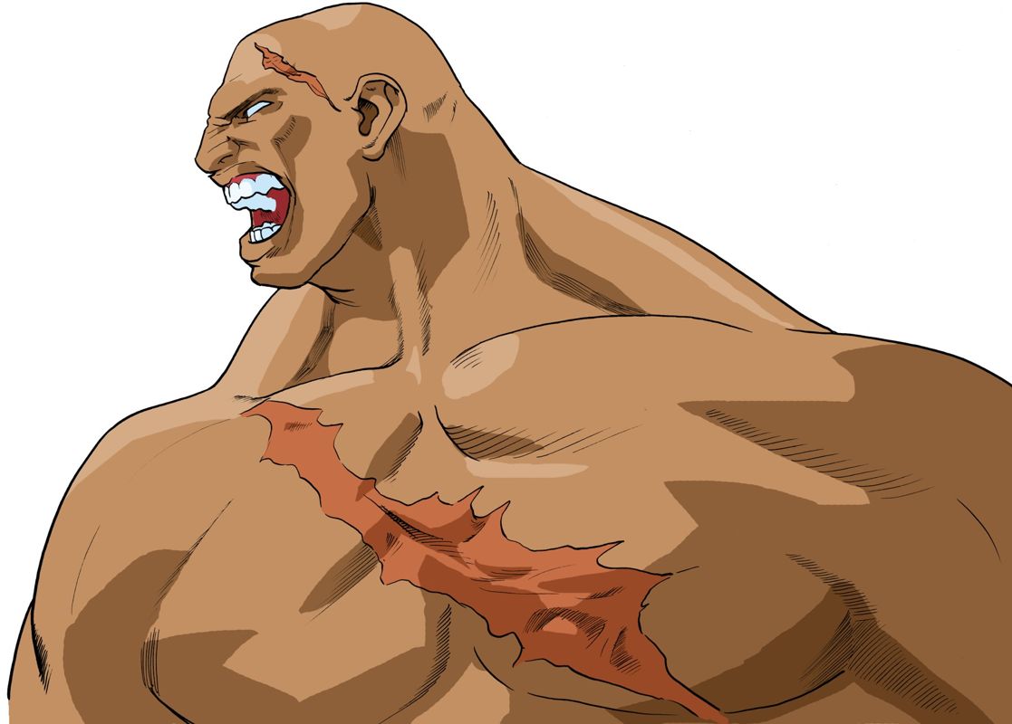 Street Fighter Alpha 3 Concept Art (CAPCOM E3 2002 Press Kit): Sagat