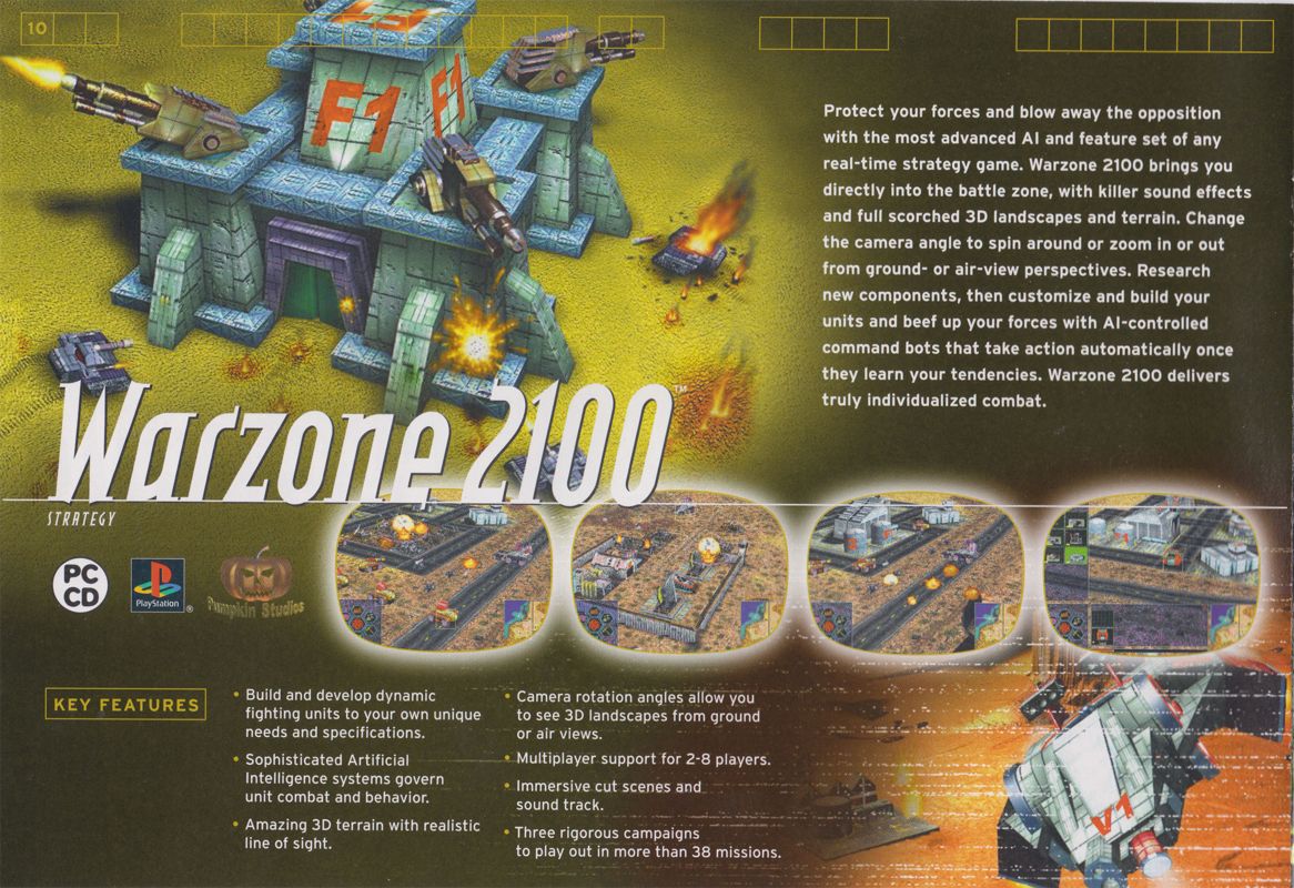 Warzone 2100 Catalogue (Catalogue Advertisements): Eidos Interactive Product Catalog, circa 2000