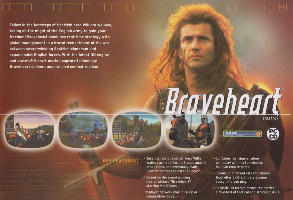 Braveheart Catalogue (Catalogue Advertisements): Eidos Interactive Product Catalog, circa 2000