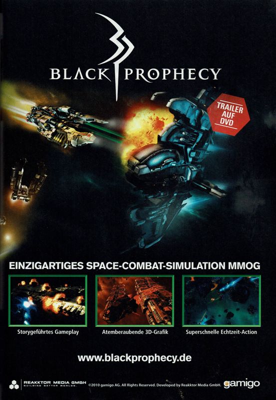 Black Prophecy Magazine Advertisement (Magazine Advertisements): GameStar (Germany), Issue 03/2011