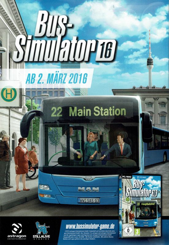 Bus Simulator 16 Magazine Advertisement (Magazine Advertisements): GameStar (Germany), Issue 03/2016