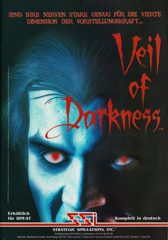 Veil of Darkness Magazine Advertisement (Magazine Advertisements): Play Time (Germany), Issue 6/93 Part 3