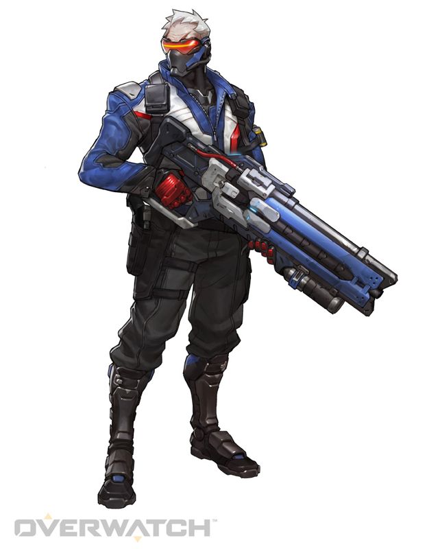 Overwatch Concept Art (Official Website): Soldier 76 Concept