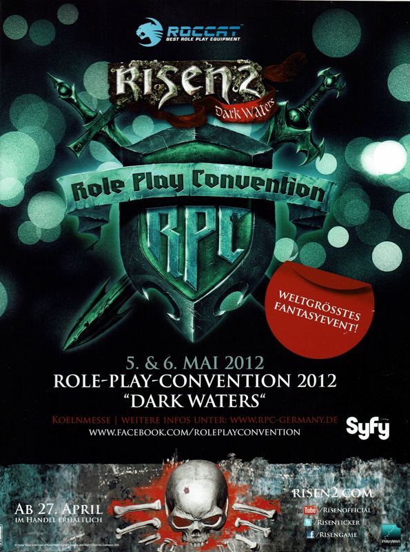 Risen 2: Dark Waters Magazine Advertisement (Magazine Advertisements): PC Games (Germany), Issue 03/2012