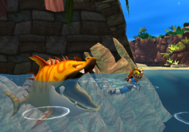 Jak and Daxter: The Precursor Legacy Screenshot (PlayStation 2 Monthly Artwork Disc 2 (September 2001)): Beach