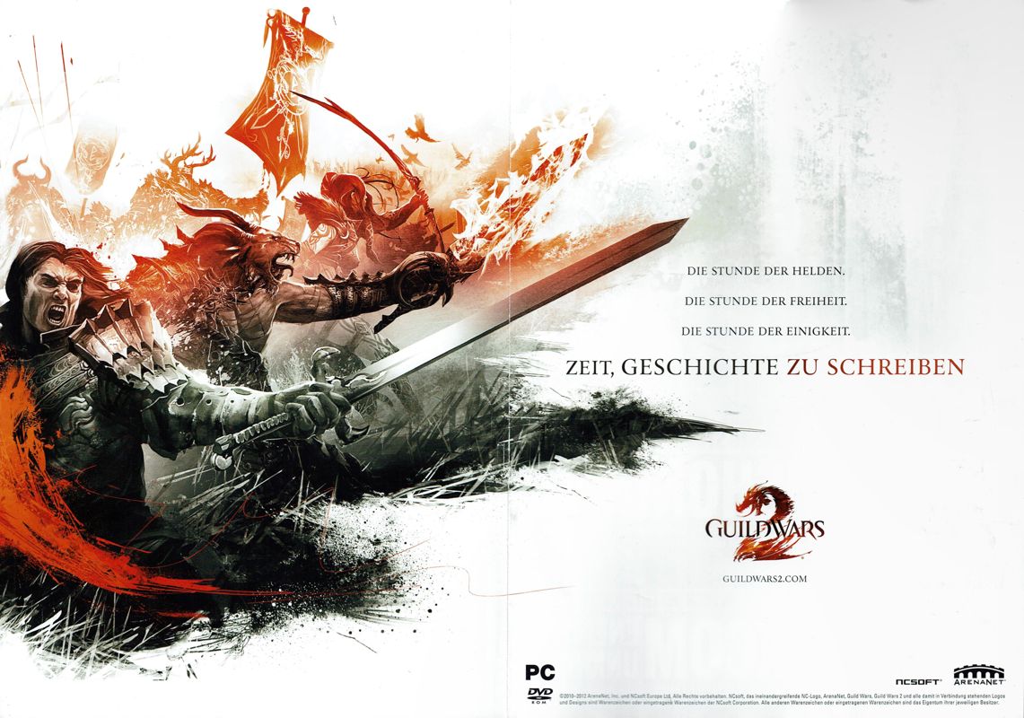 Guild Wars 2 Magazine Advertisement (Magazine Advertisements): PC Games (Germany), Issue 09/2012
