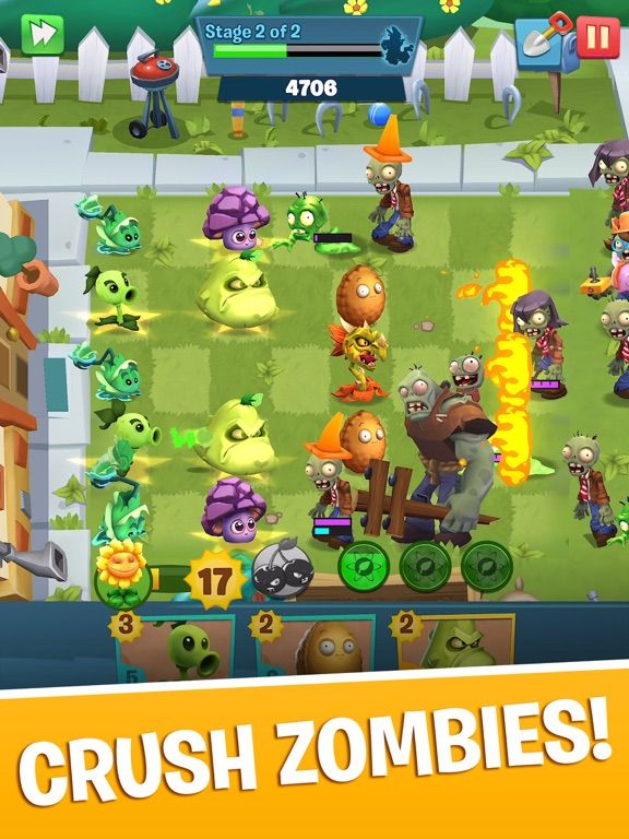 Screenshot of Plants vs. Zombies: Heroes (Android, 2016) - MobyGames