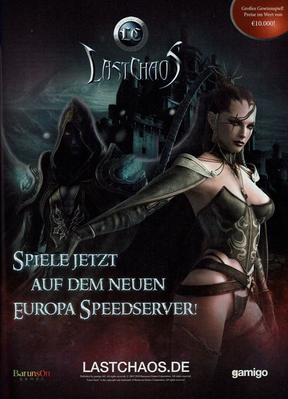 Last Chaos Magazine Advertisement (Magazine Advertisements): PC Games (Germany), Issue 12/2012
