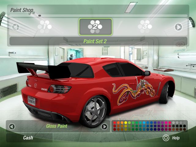 Need for Speed: Underground 2 Screenshot (EA Imagine 2004 EPK): Visual - Paint Shop (PS2)